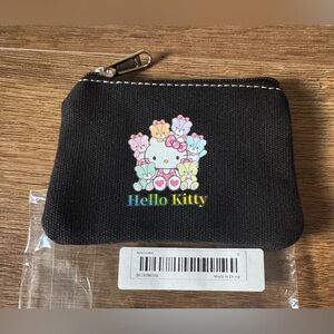 HELLO KITTY-NWT Small Black Canvas Coin Bag